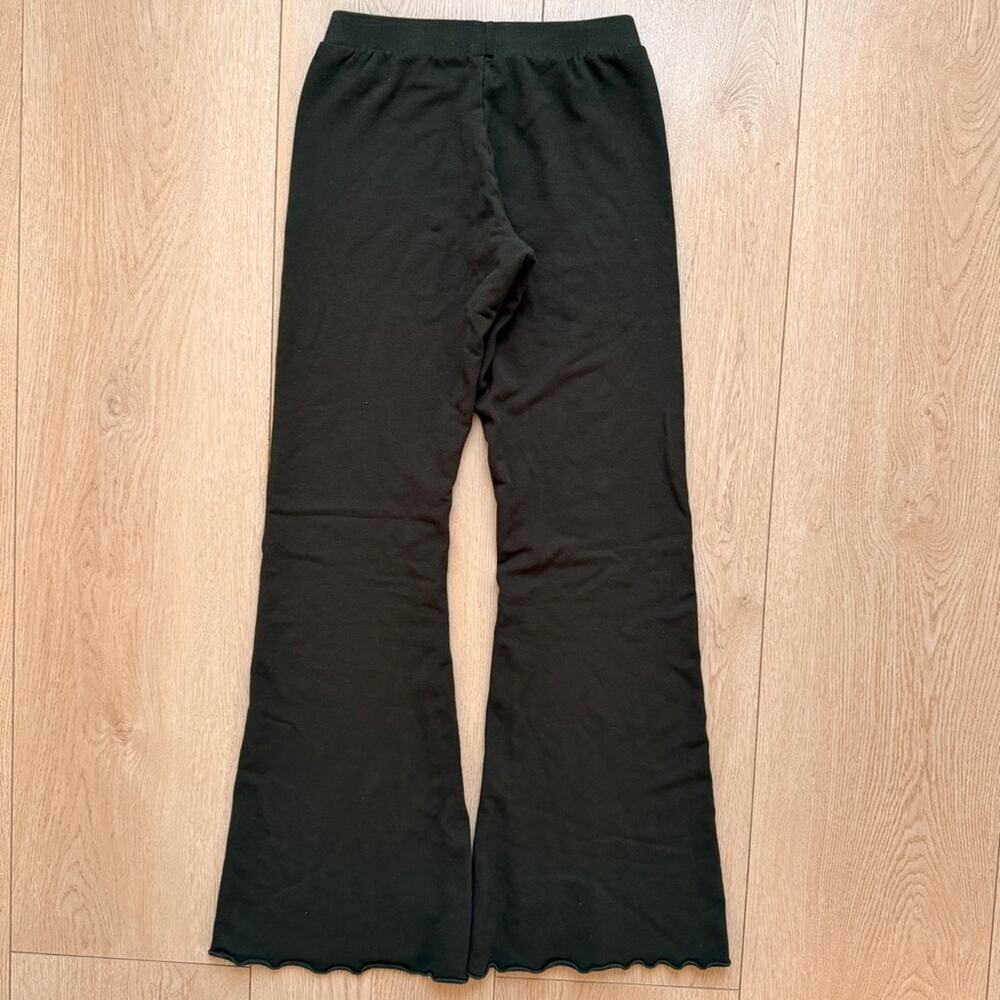 Indah dark green mid rise stretch Flare lounge Pants size small - Picture 4 of 13